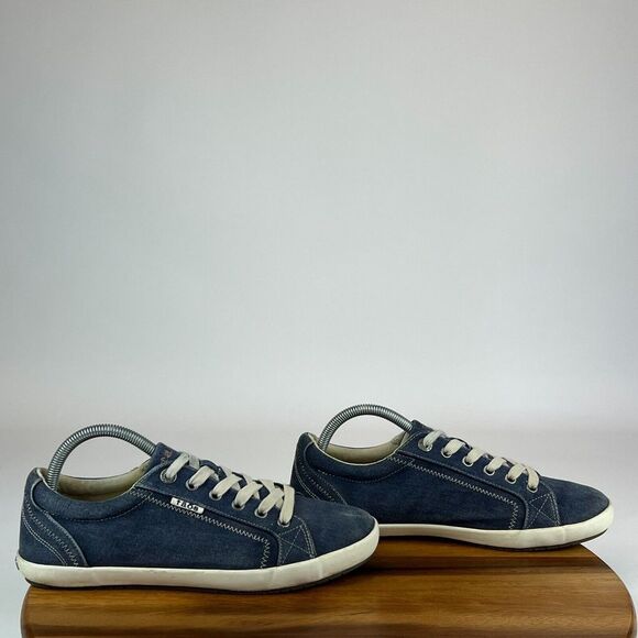 Taos Footwear Shoes - Womens Taos Star Blue Denim Casual Comfort Lace Up Sneakers Shoes Size 10 W GUC